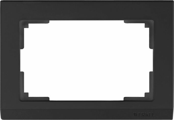 Werkel WL04-Frame-01-DBL-black   Рамка для двойной розетки (черный)