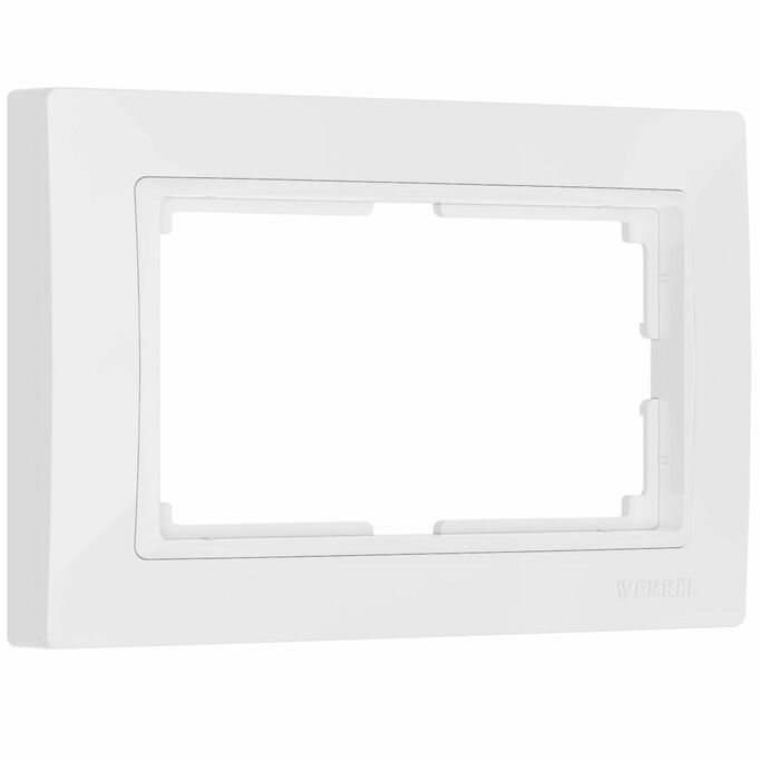 Werkel WL03-Frame-01-DBL-white Рамка для двойной розетки (белый, basic)