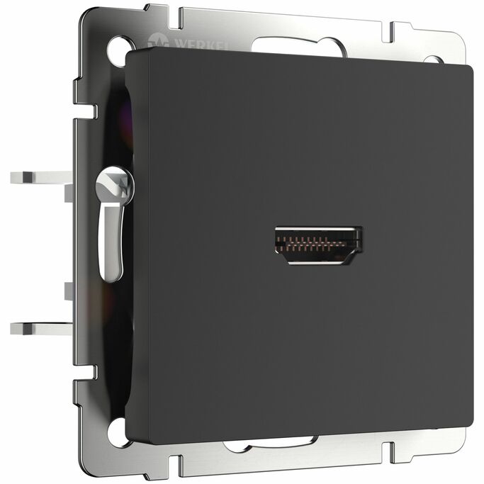 Werkel WL08-60-11  Розетка HDMI (черный матовый)