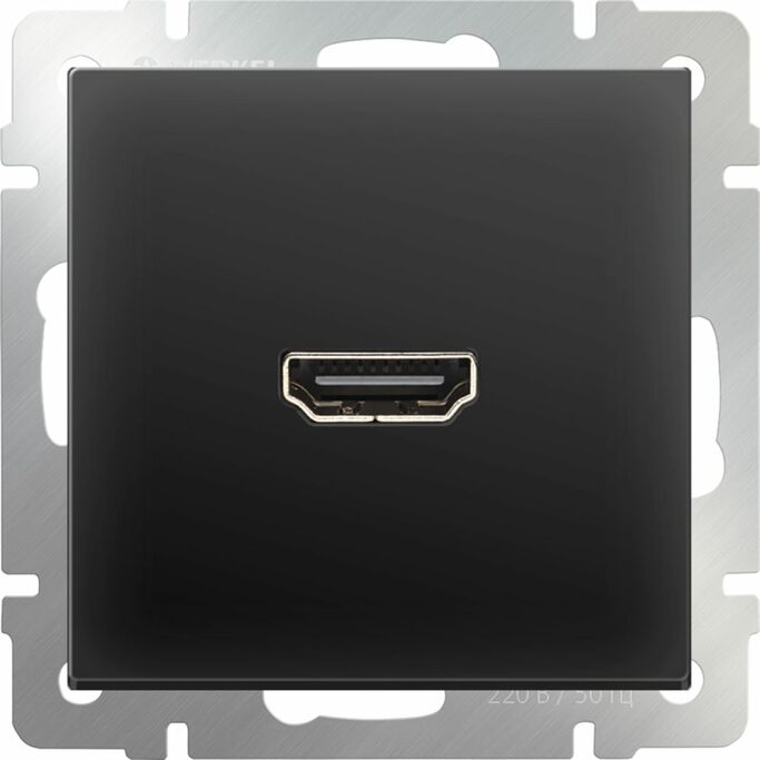 Werkel WL08-60-11  Розетка HDMI (черный матовый)