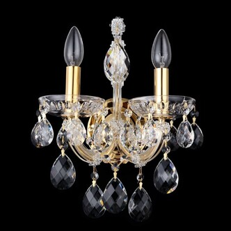 Бра CRYSTAL LUX ISABEL AP2 GOLD/TRANSPARENT