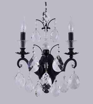 Бра CRYSTAL LUX MAGNIFICO AP2 BLACK/TRANSPARENT