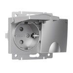 Werkel W1172206  Розетка двойная влагозащ. с зазем. с защит. крышками и шторками (серебряный)