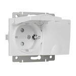 Werkel W1172201  Розетка двойная влагозащ. с зазем. с защит. крышками и шторками (белый)