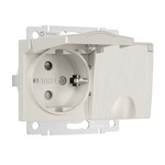 Werkel W1172213  Розетка двойная влагозащ. с зазем. с защит. крышками и шторками (перламутровый рифл