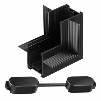 NOVOTECH 135275 SHINO NT24 000 черный Соединитель &amp;quot Г&amp;quot (переход с потолка на стену) для шино