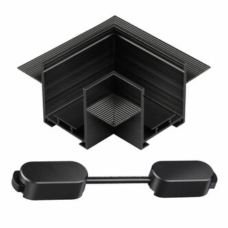 NOVOTECH 135274 SHINO NT24 000 черный Соединитель угловой &amp;quot L&amp;quot  для шинопровода встраиваемог