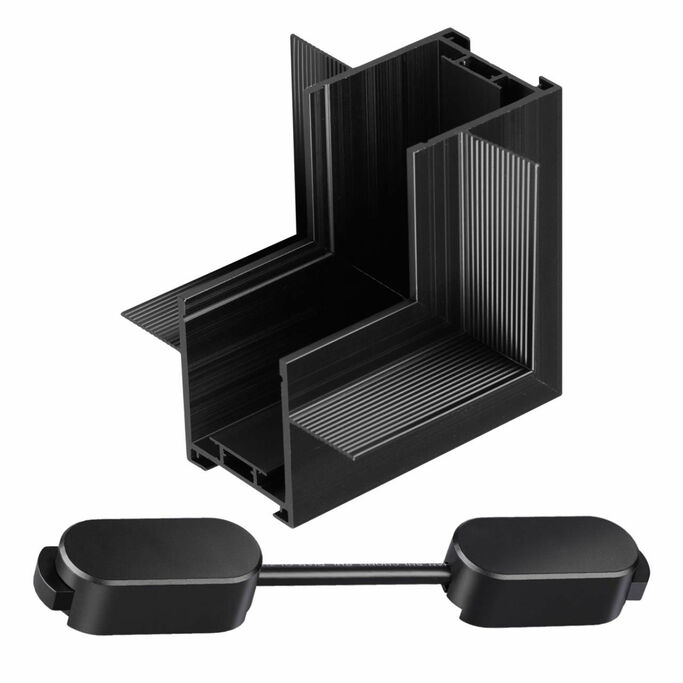 NOVOTECH 135275 SHINO NT24 000 черный Соединитель &amp;quot Г&amp;quot (переход с потолка на стену) для шино