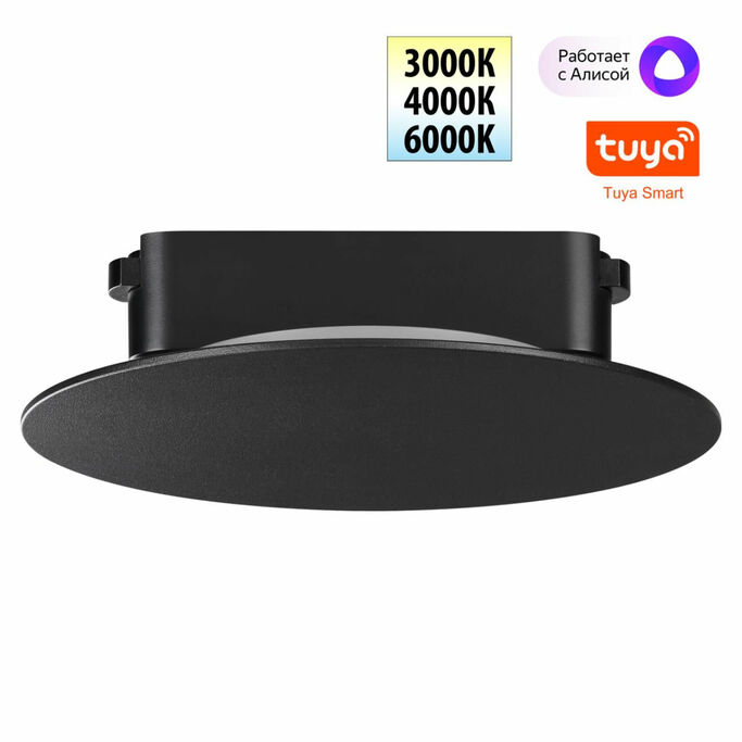 NOVOTECH 359475 SHINO NT24 000 черный Трековый смарт-светильник для низковольтного шинопровода с дву