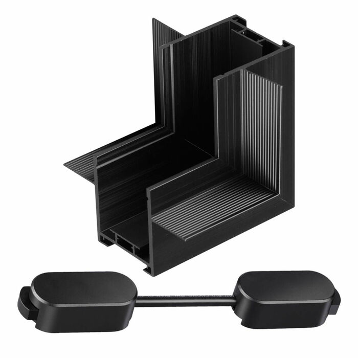NOVOTECH 135275 SHINO NT24 000 черный Соединитель &amp;quot Г&amp;quot (переход с потолка на стену) для шино