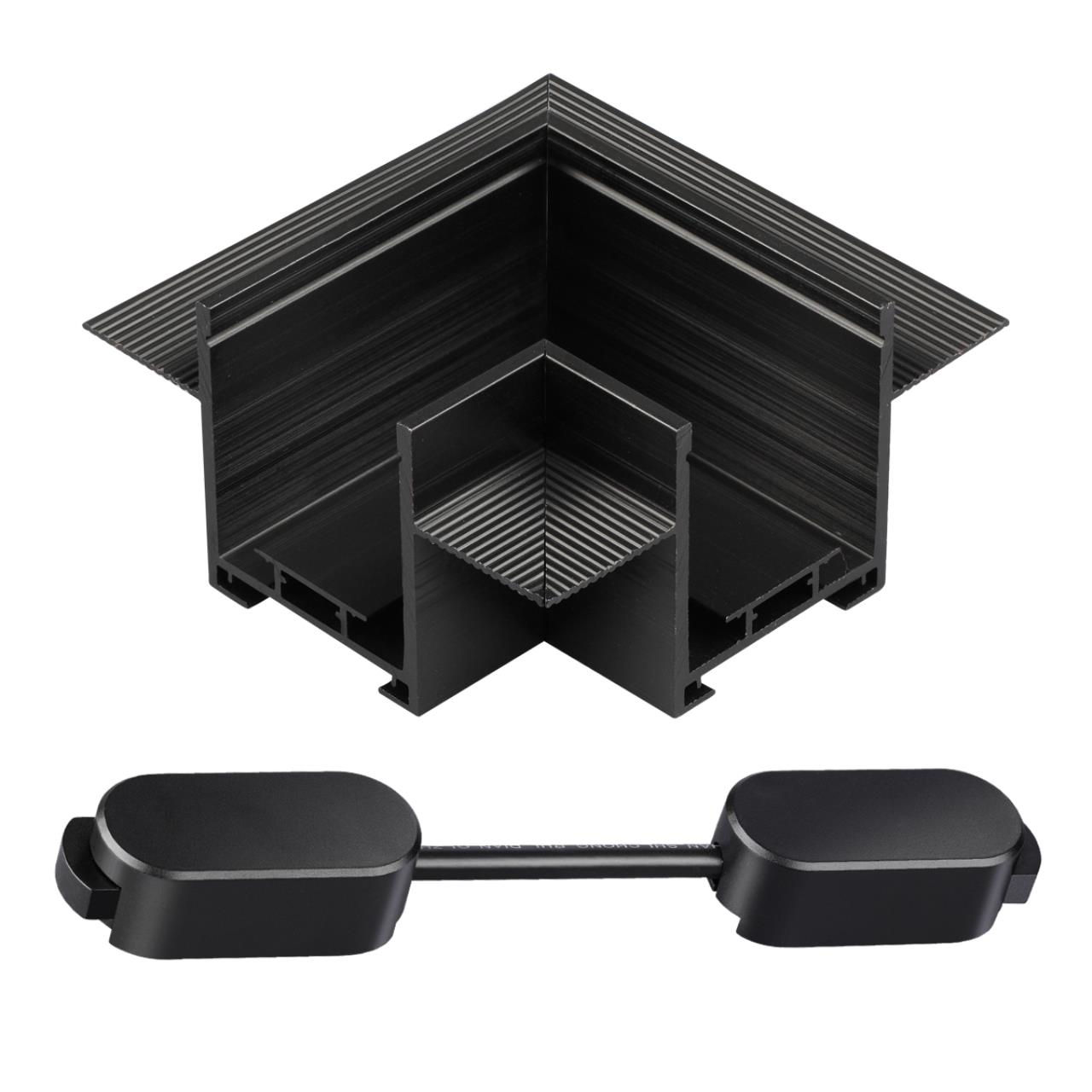 NOVOTECH 135274 SHINO NT24 000 черный Соединитель угловой &amp;quot L&amp;quot  для шинопровода встраиваемог