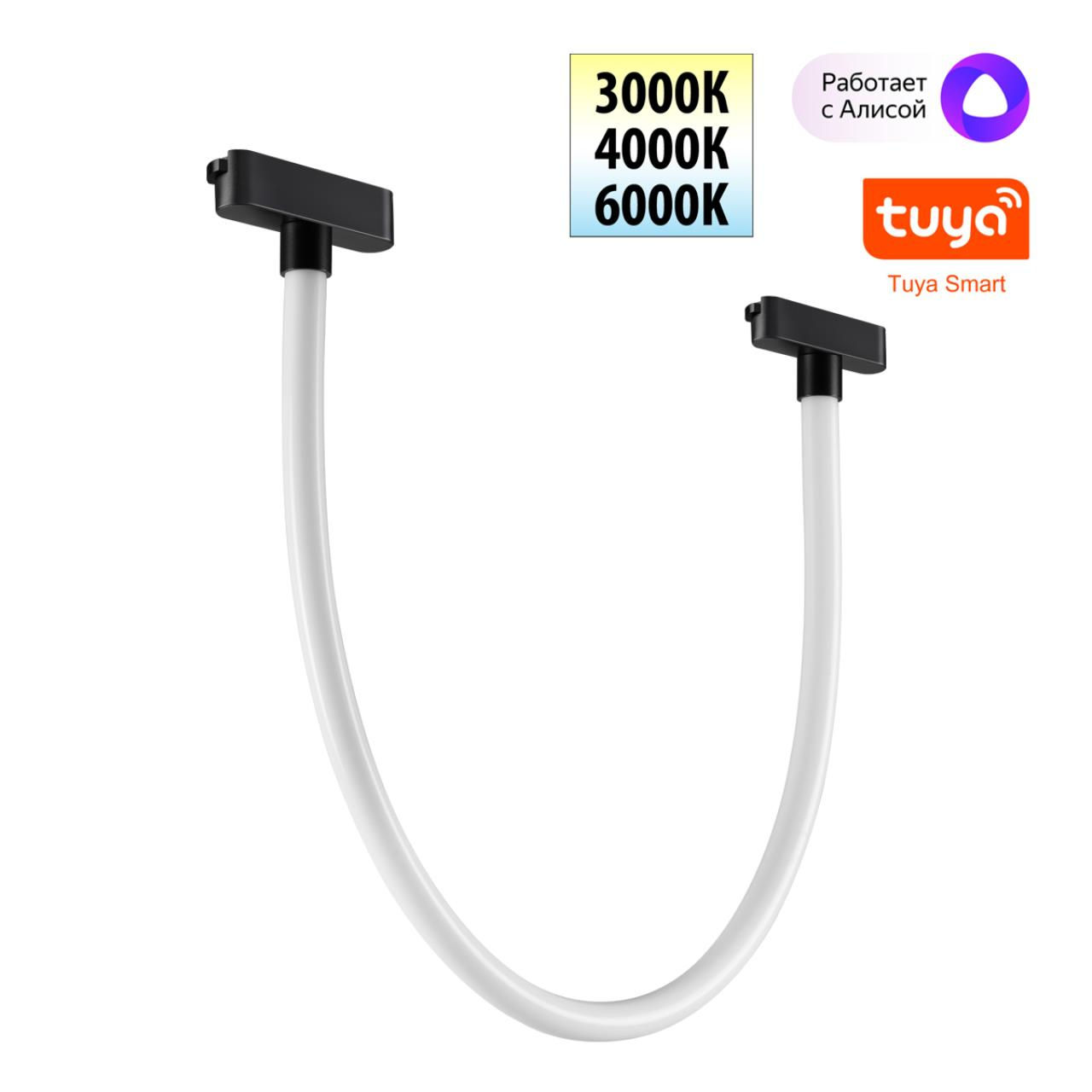 NOVOTECH 359476 SHINO NT24 000 черный Трековый смарт-светильник для низковольтного шинопровода с дву