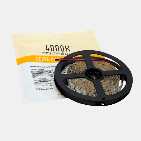 Лента св д SWG 12В 24Вт IP20 3M, нейтральный белый
