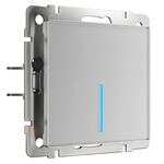 Werkel W4510006  Сенсорный выключатель одноклавишный с подсветкой 1000 Вт (серебряный)