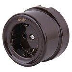 Werkel W5671014  Розетка с заземлением (коричневый) Ретро