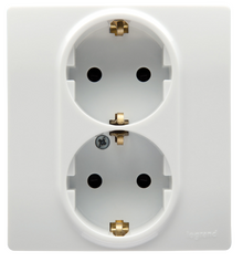 LEGRAND Розетка 2гн з к авт ETIKA белый (L672233)