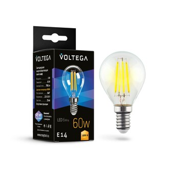 VOLTEGA Светодиодная лампа Crystal Globe 6W 3000K E14 (7213)
