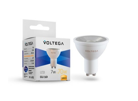 VOLTEGA Светодиодная лампа Simple MR16 7W 3000K 38° GU10 (7253)