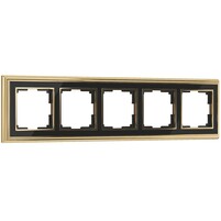 Werkel WL17-Frame-05  Рамка на 5 постов (золото черный)