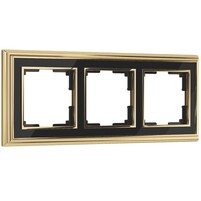 Werkel WL17-Frame-03  Рамка на 3 поста (золото черный)