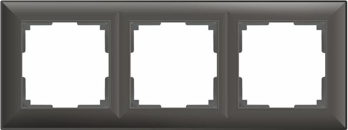 Werkel WL14-Frame-03  Рамка на 3 поста (серо-коричневый)