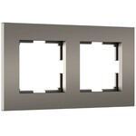 Werkel W0022963  Рамка на 2 поста Slab (бронза матовый)