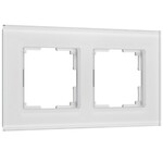 Werkel W0023101  Рамка на 2 поста Senso (белый, стекло soft-touch)