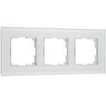 Werkel W0033101  Рамка на 3 поста Senso (белый, стекло soft-touch)