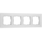 Werkel W0043101  Рамка на 4 поста Senso (белый, стекло soft-touch)