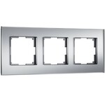Werkel W0033106  Рамка на 3 поста Senso (серебряный, стекло soft-touch)
