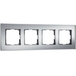 Werkel W0043106  Рамка на 4 поста Senso (серебряный, стекло soft-touch)