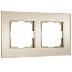 Werkel W0023111  Рамка на 2 поста Senso (шампань, стекло soft-touch)