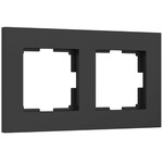 Werkel W0022908  Рамка на 2 поста Slab (черный матовый)