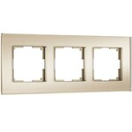 Werkel W0033111  Рамка на 3 поста Senso (шампань, стекло soft-touch)
