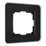 Werkel W0012448  Рамка на 1 пост Elite (черный, стекло)