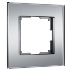 Werkel W0013106  Рамка на 1 пост Senso (серебряный, стекло soft-touch)