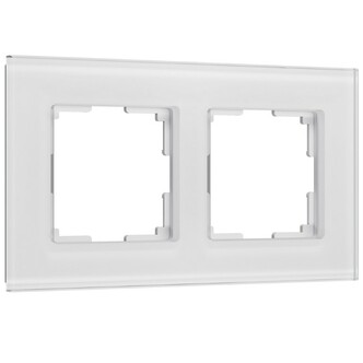 Werkel W0023101  Рамка на 2 поста Senso (белый, стекло soft-touch)