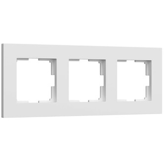 Werkel W0032961  Рамка на 3 поста Slab (белый матовый)