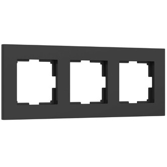 Werkel W0032908  Рамка на 3 поста Slab (черный матовый)