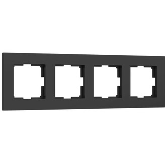 Werkel W0042908  Рамка на 4 поста Slab (черный матовый)