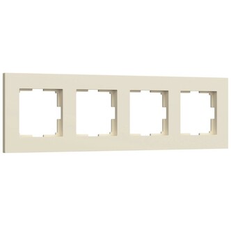 Werkel W0042962  Рамка на 4 поста Slab (айвори матовый)