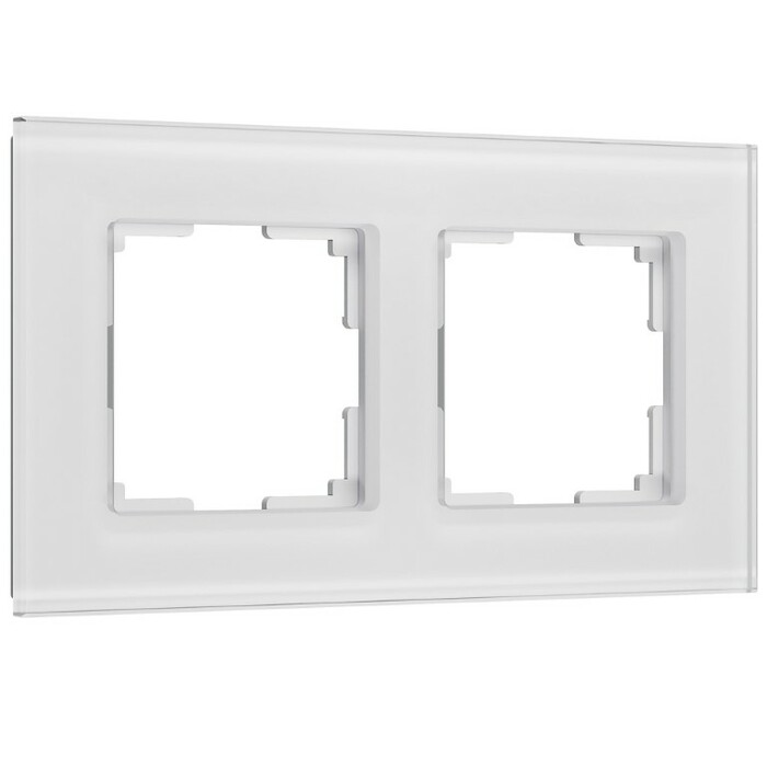 Werkel W0023101  Рамка на 2 поста Senso (белый, стекло soft-touch)