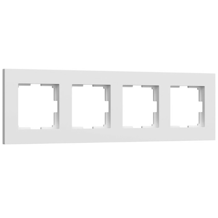 Werkel W0042961  Рамка на 4 поста Slab (белый матовый)