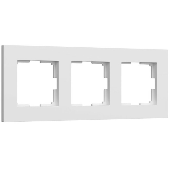 Werkel W0032961  Рамка на 3 поста Slab (белый матовый)