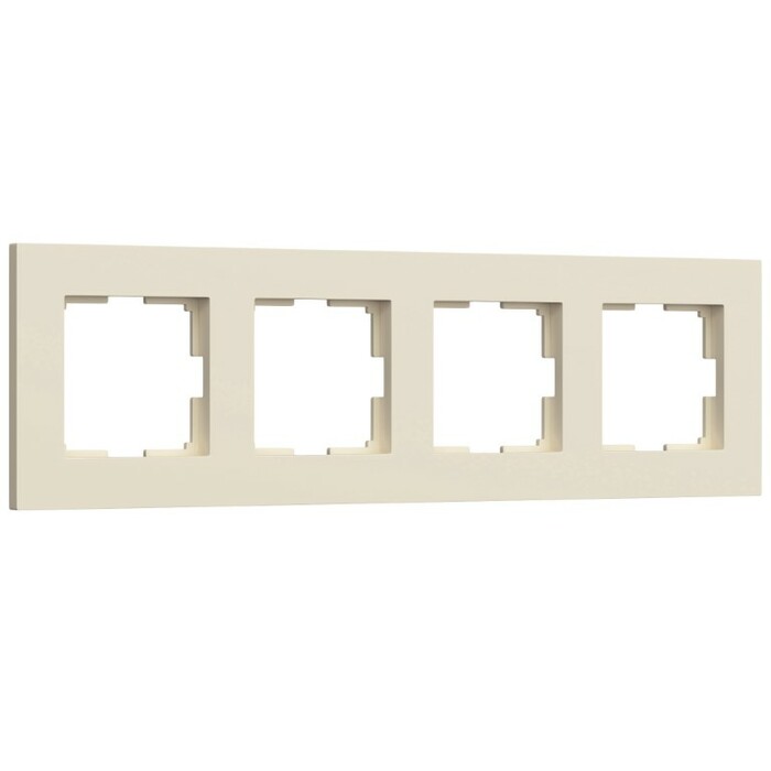 Werkel W0042962  Рамка на 4 поста Slab (айвори матовый)