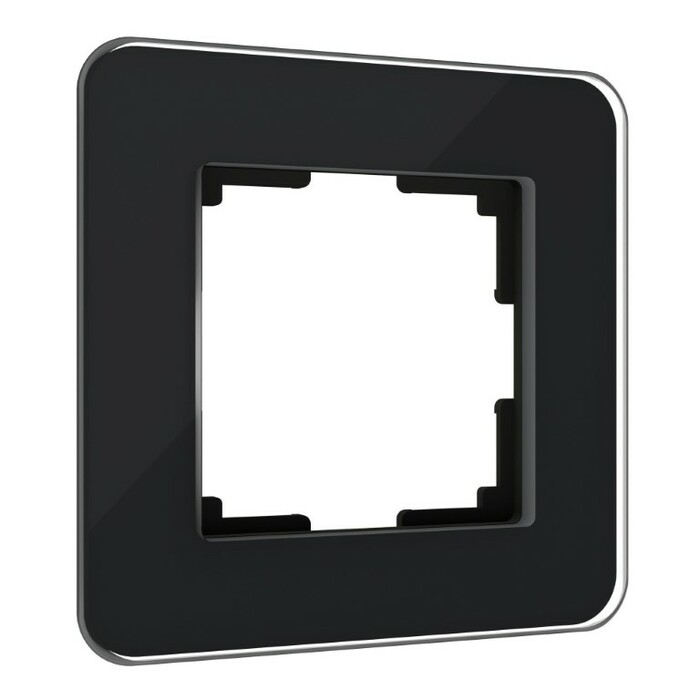 Werkel W0012448  Рамка на 1 пост Elite (черный, стекло)