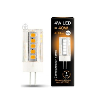 Лампа Gauss Elementary G4 12V 4W 400lm 3000K керамика LED 1 10 200 10714