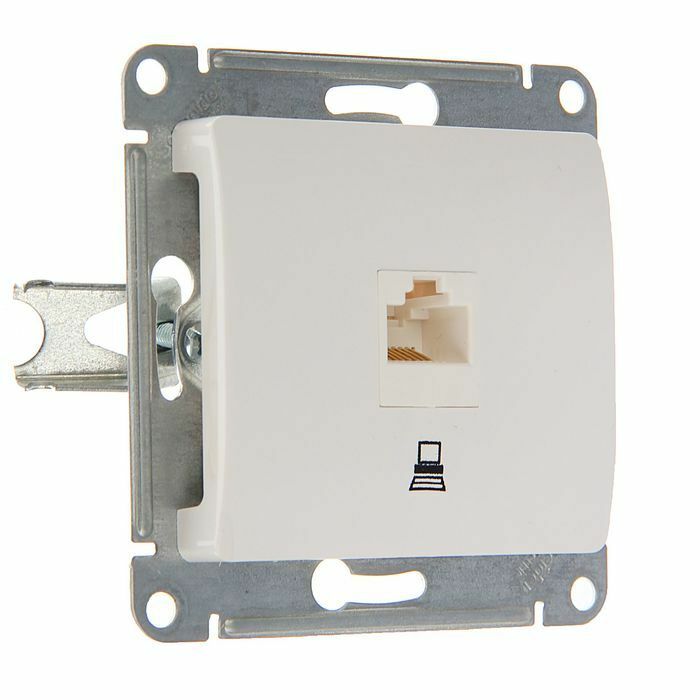 Механизм Розетка комп 1гн Glossa бел GSL000181K (10 160)