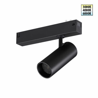 NOVOTECH 359956 PORT NT25 220 черный Трековый светильник с переключ. цв. темпер. IP20 LED 3000К 4000