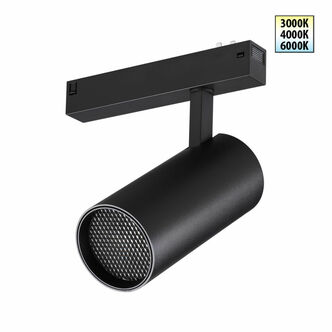 NOVOTECH 359960 PORT NT25 220 черный Трековый светильник с переключ. цв. темпер. IP20 LED 3000К 4000